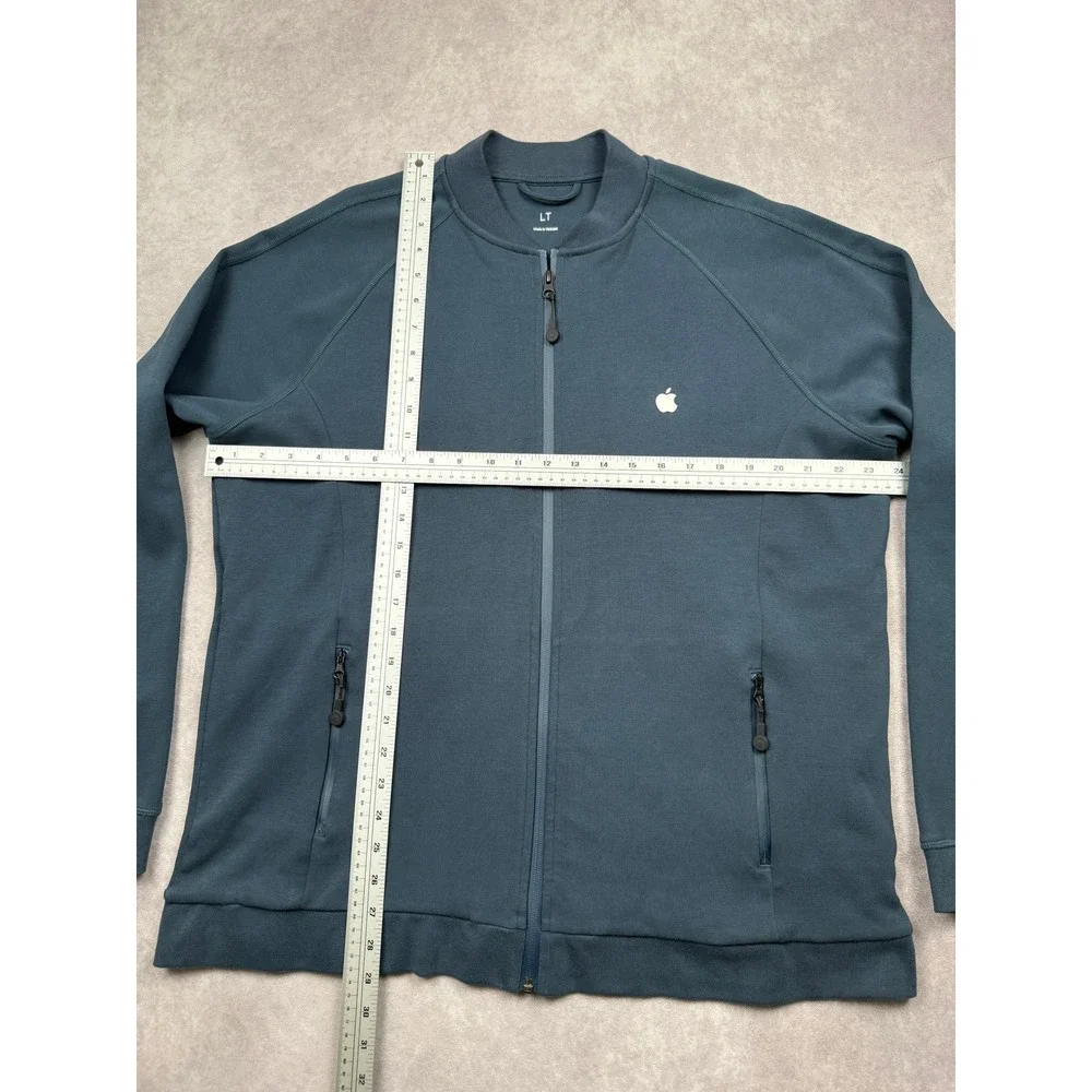 Apple Employee Exclusive Full Zip Bomber Jacket Navy Blue Men LT Rare Tech